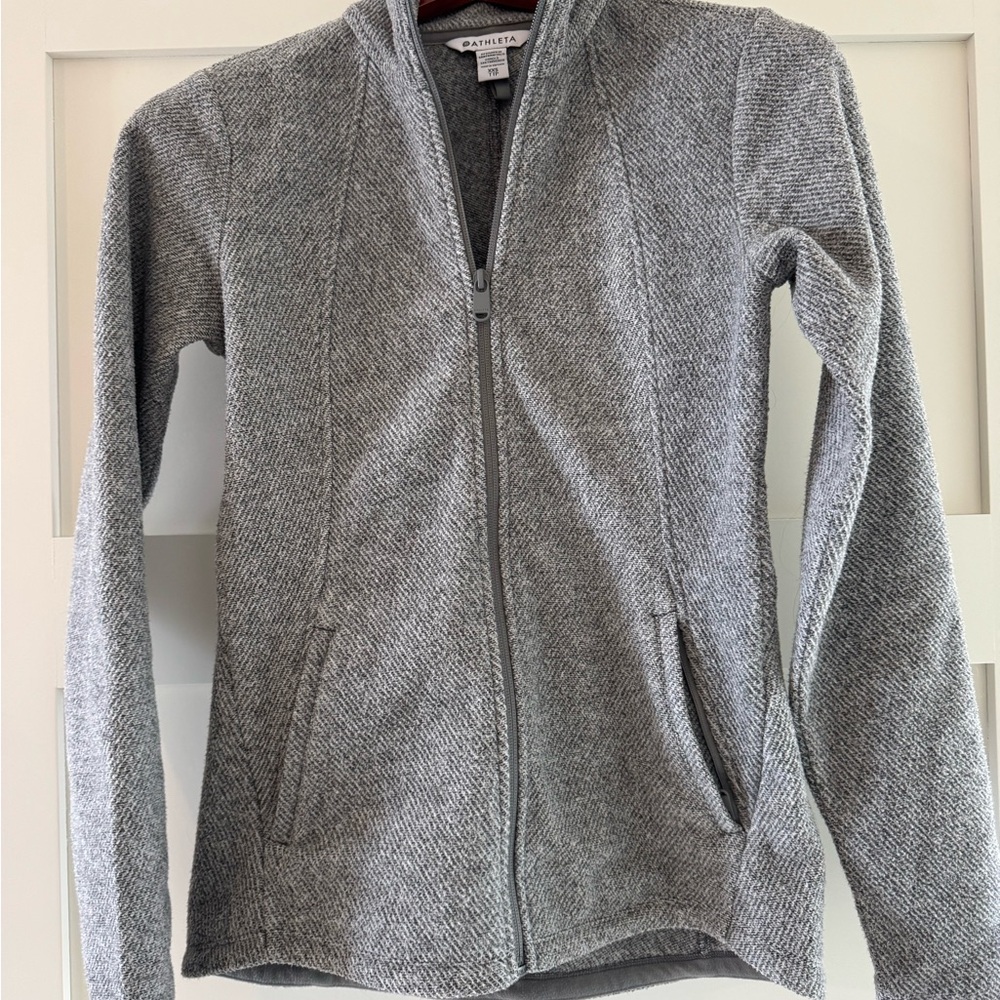 Athleta Gray Zip-Up Jacket